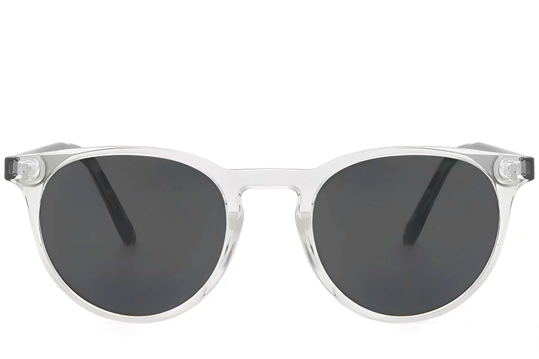 Gafas de sol ovaladas de plástico transparente #BS2503-0310