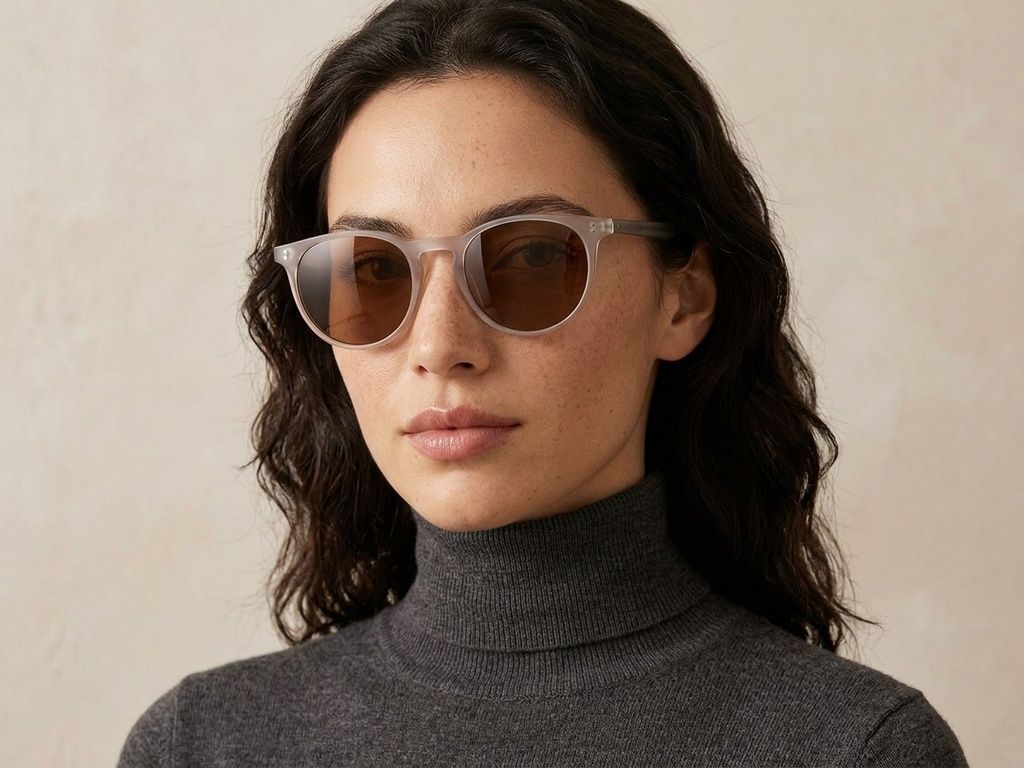 Oval Gray Plastic Sunglasses #BS2503-0311