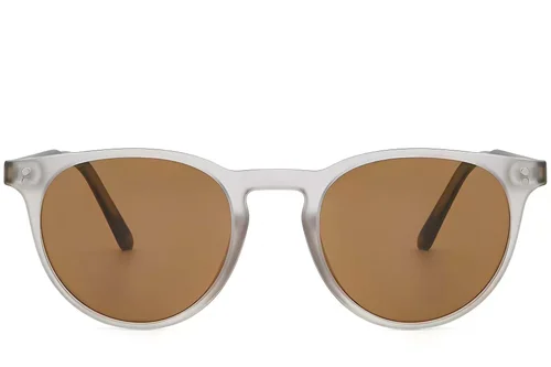 Oval Gray Plastic Sunglasses #BS2503-0311