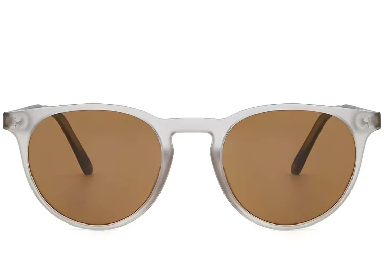 Gafas de sol ovaladas de plástico gris #BS2503-0311
