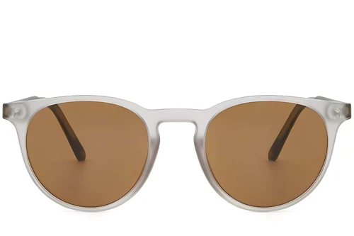 Oval Grey Plastic Sunglasses #BS2503-0311