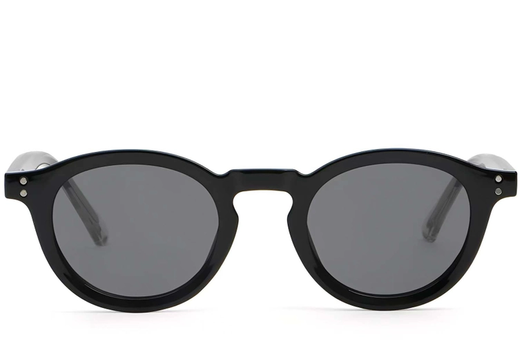 Oval Black Plastic Sunglasses #BS2503-0312