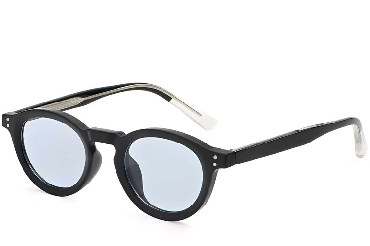 Oval Black Plastic Sunglasses #BS2503-0313