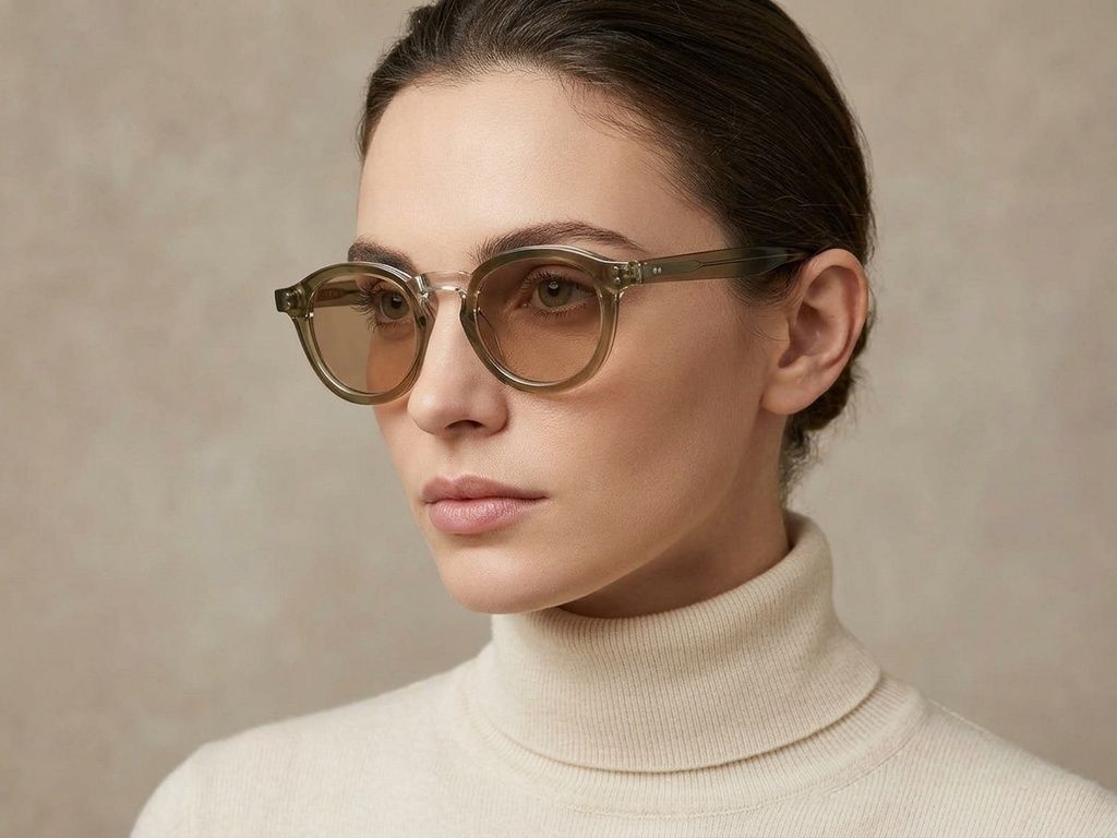 Oval Brown Plastic Sunglasses #BS2503-0314