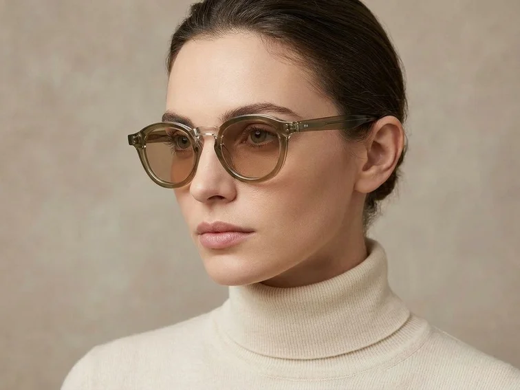 Oval Brown Plastic Sunglasses #BS2503-0314