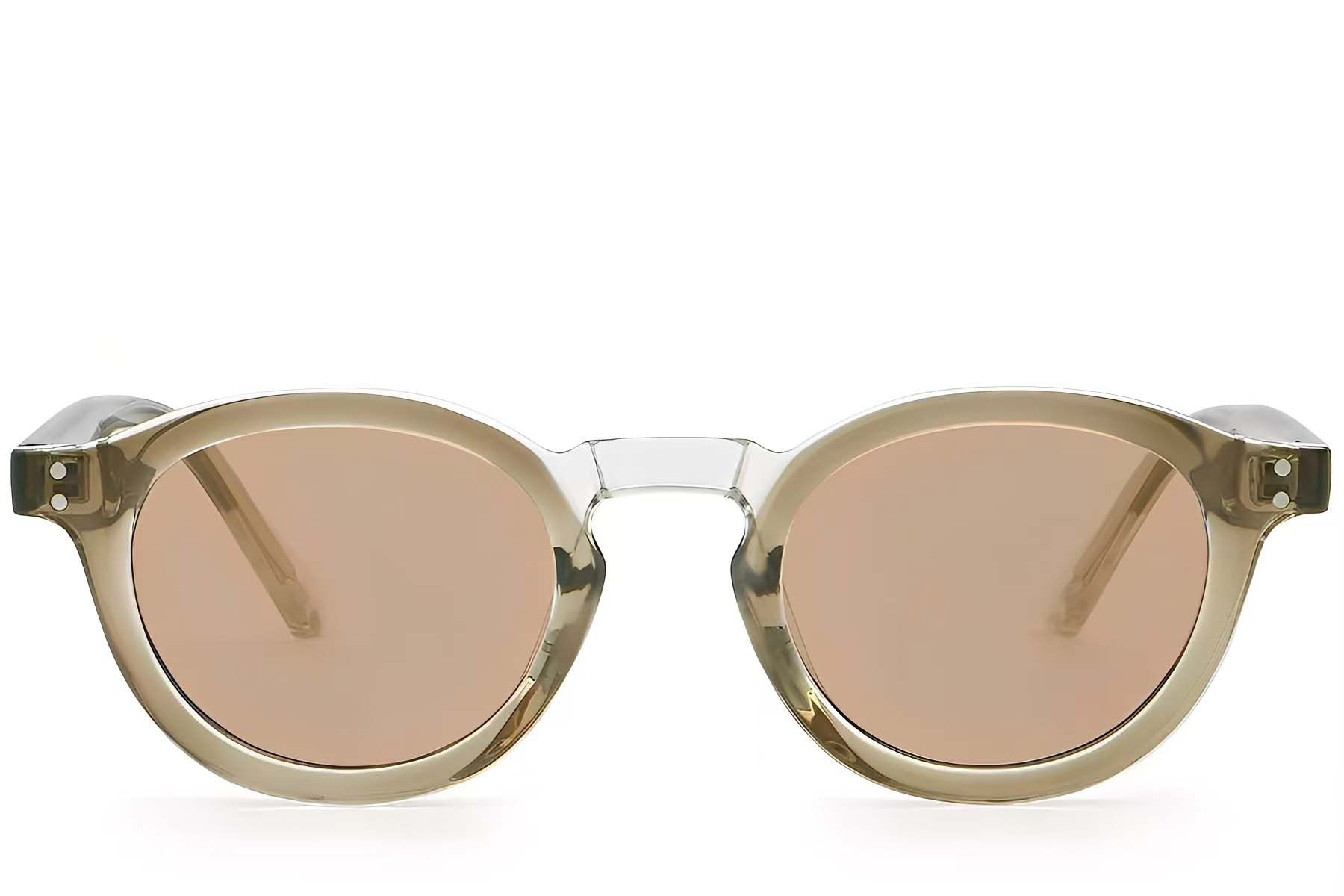 Oval Brown Plastic Sunglasses #BS2503-0314