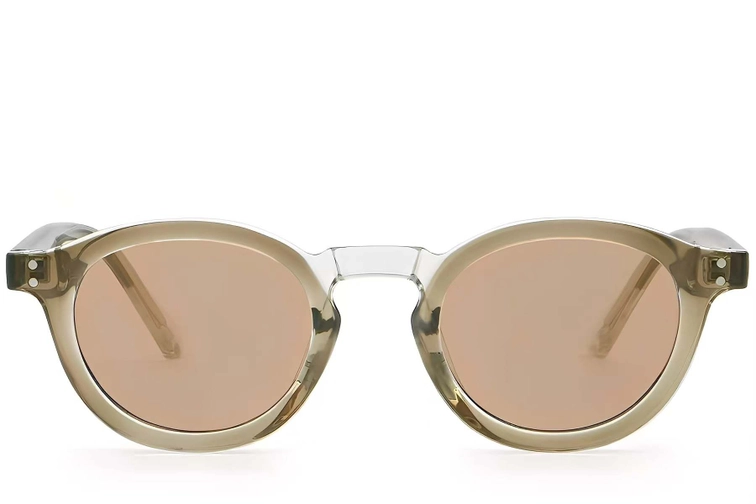 Oval Brown Plastic Sunglasses #BS2503-0314