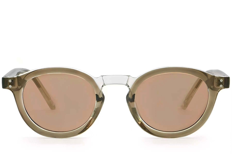 Oval Brown Plastic Sunglasses #BS2503-0314