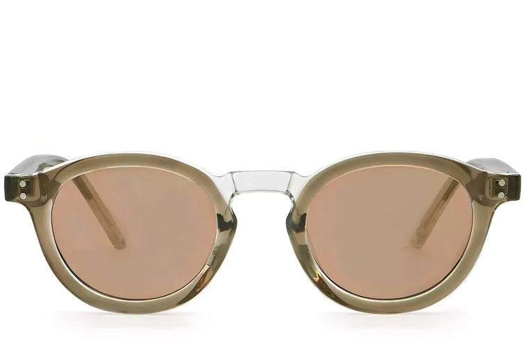 Gafas de sol ovaladas de plástico marrón n.° BS2503-0314