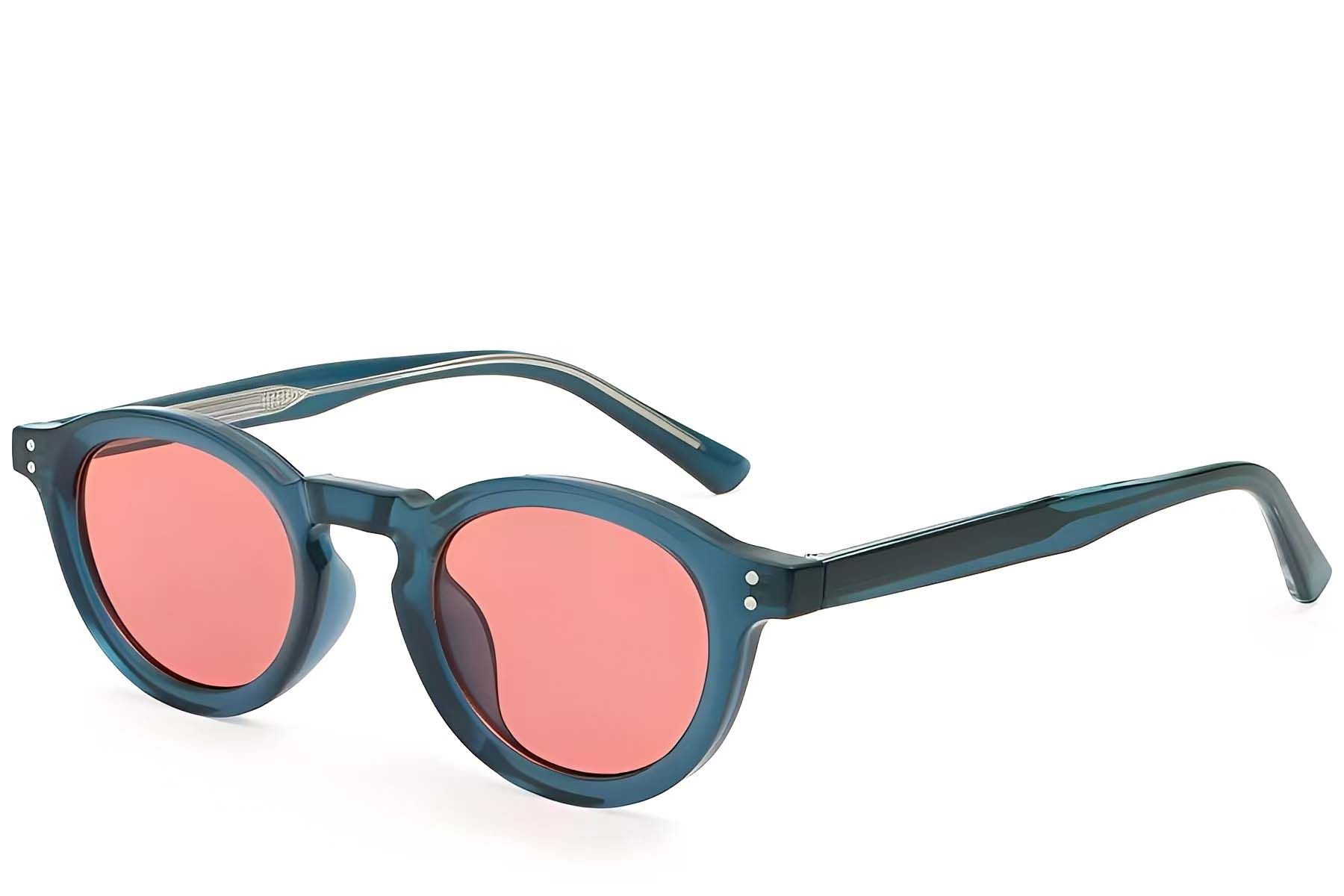 Ovale blaue Kunststoff-Sonnenbrille #BS2503-0315