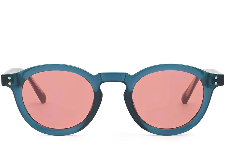 Oval Blue Plastic Sunglasses #BS2503-0315