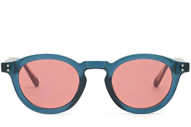 Oval Blue Plastic Sunglasses #BS2503-0315