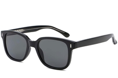 Rectangular Black Plastic Sunglasses #BS2503-0317