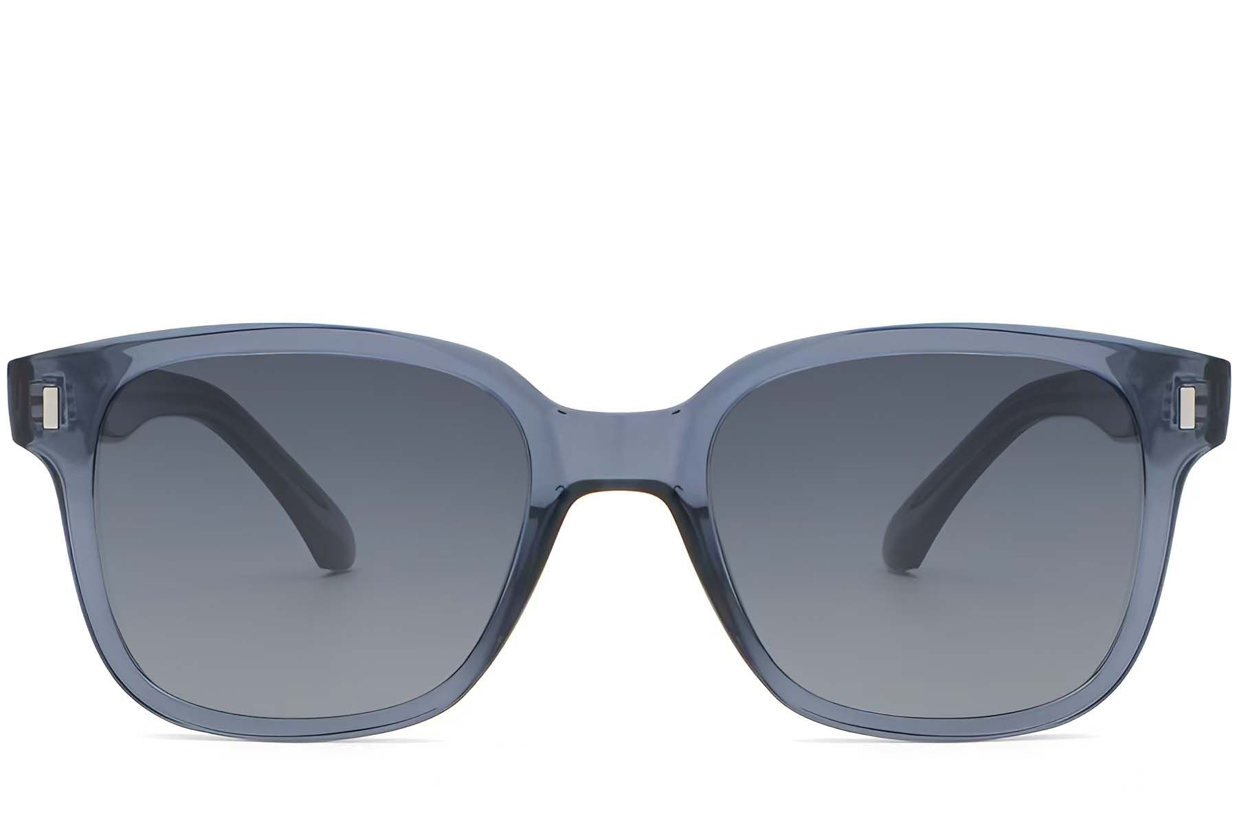 Rectangular Blue Plastic Sunglasses #BS2503-0318