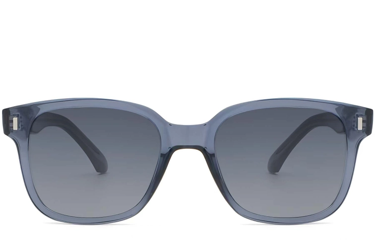 Rectangular Blue Plastic Sunglasses #BS2503-0318