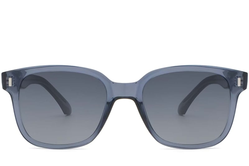 Rectangular Blue Plastic Sunglasses #BS2503-0318