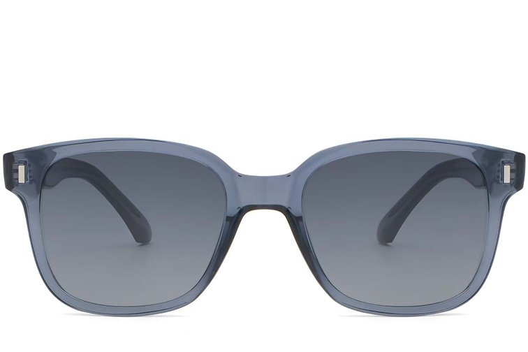 Rechteckige blaue Kunststoff-Sonnenbrille #BS2503-0318