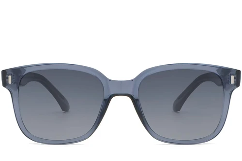 Rectangular Blue Plastic Sunglasses #BS2503-0318