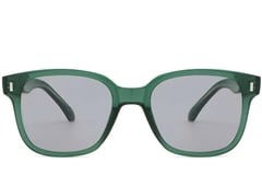 Rectangular Green Plastic Sunglasses #BS2503-0320