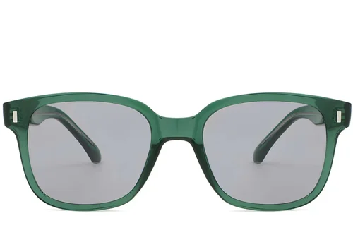 Lunettes de soleil rectangulaires en plastique vert #BS2503-0320