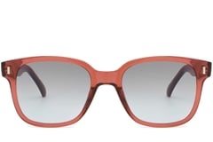 Rectangular Red Plastic Sunglasses #BS2503-0321