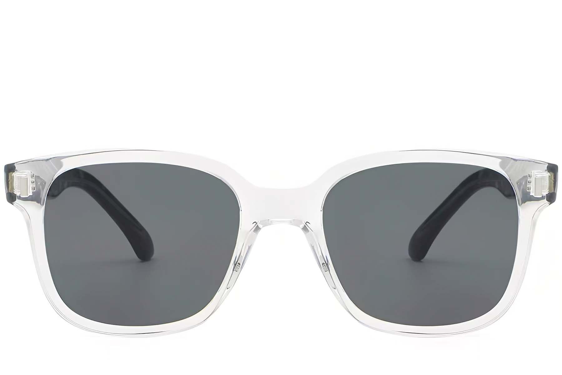 Rectangular Transparent Plastic Sunglasses #BS2503-0322