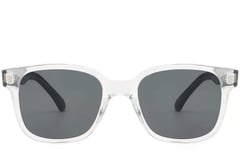 Rectangular Transparent Plastic Sunglasses #BS2503-0322