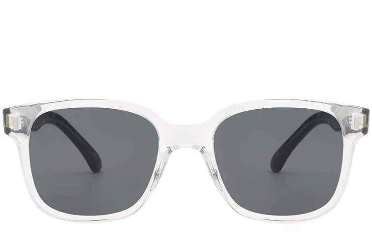 Rectangular Transparent Plastic Sunglasses #BS2503-0322
