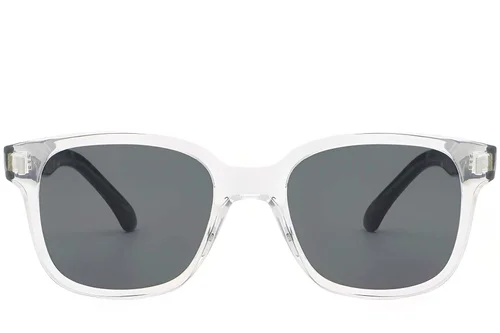 Lunettes de soleil rectangulaires en plastique transparent #BS2503-0322
