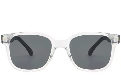 Rechteckige, transparente Kunststoff-Sonnenbrille #BS2503-0322