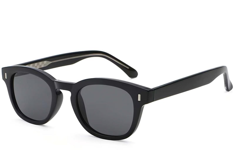 Oval Black Plastic Sunglasses #BS2503-0323
