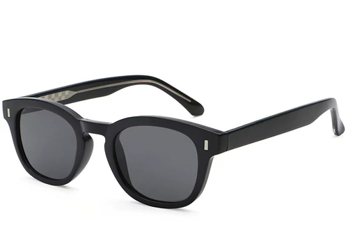 Oval Black Plastic Sunglasses #BS2503-0323