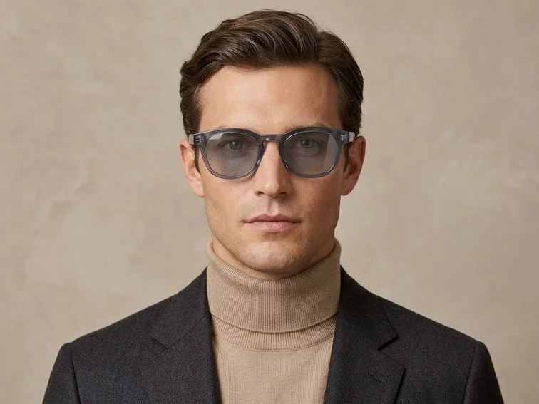 Oval Blue Plastic Sunglasses #BS2503-0324