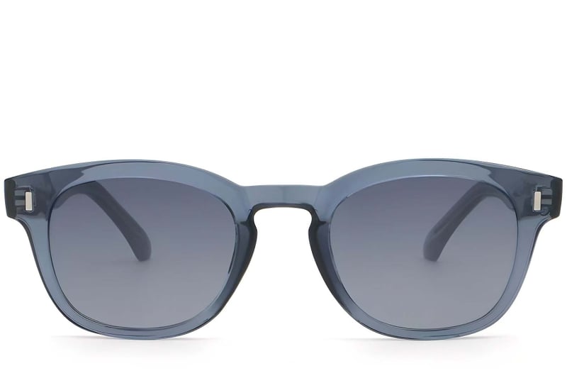 Oval Blue Plastic Sunglasses #BS2503-0324