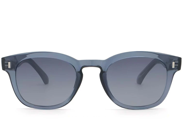 Ovale blaue Kunststoff-Sonnenbrille #BS2503-0324