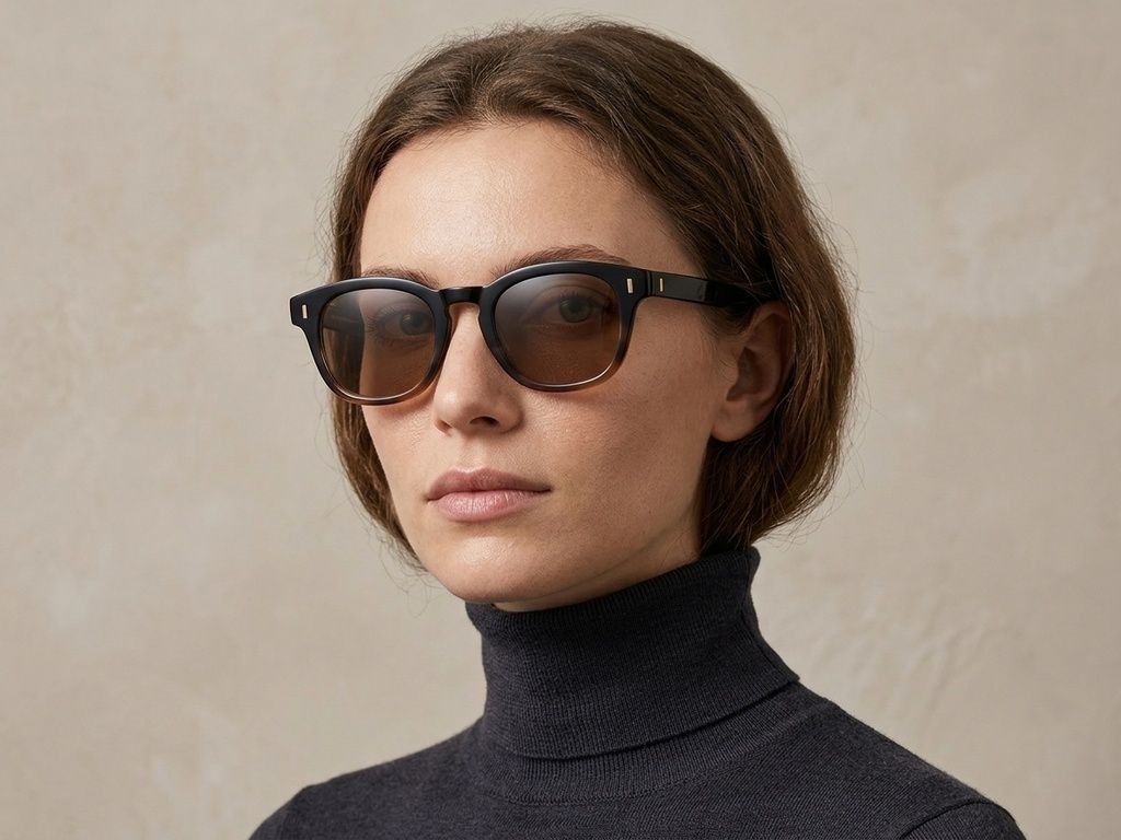 Gafas de sol ovaladas de plástico con diseño de carey n.° BS2503-0325