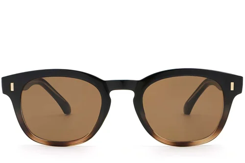 Lunettes de soleil ovales en plastique écaille de tortue #BS2503-0325