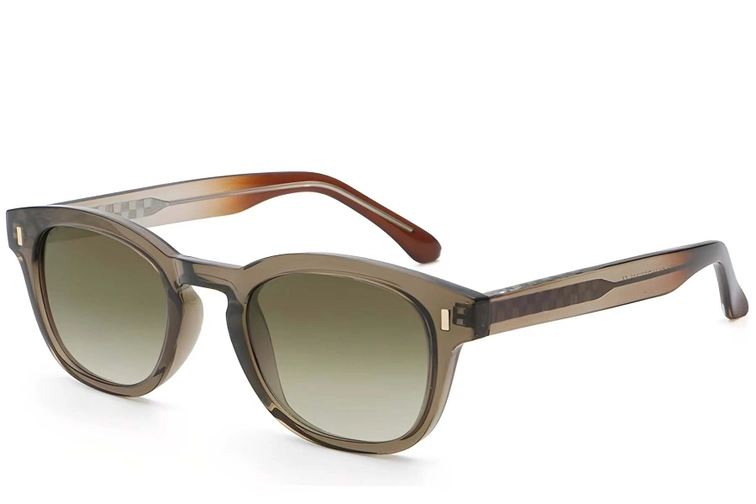 Oval Brown Plastic Sunglasses #BS2503-0326