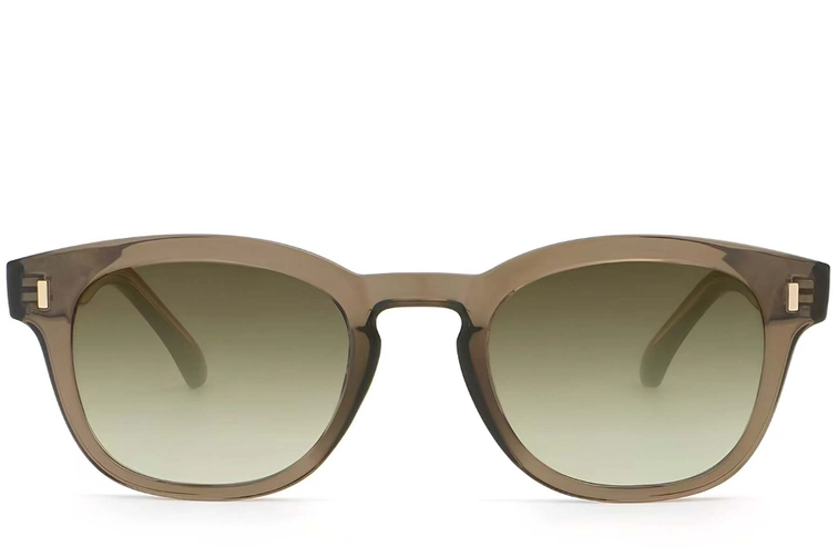 Oval Brown Plastic Sunglasses #BS2503-0326