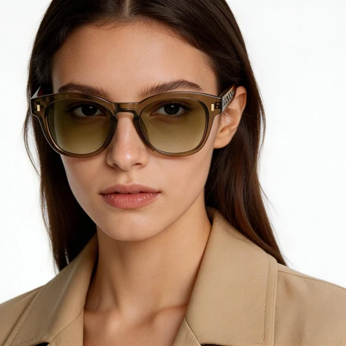 Oval Brown Plastic Sunglasses #BS2503-0326