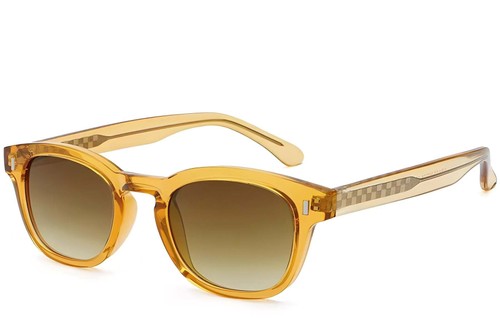 Oval Yellow Plastic Sunglasses #BS2503-0327
