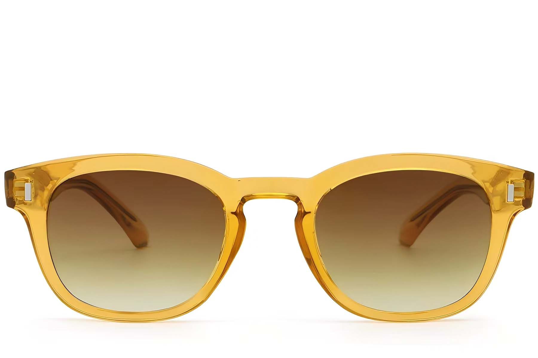 Oval Yellow Plastic Sunglasses #BS2503-0327