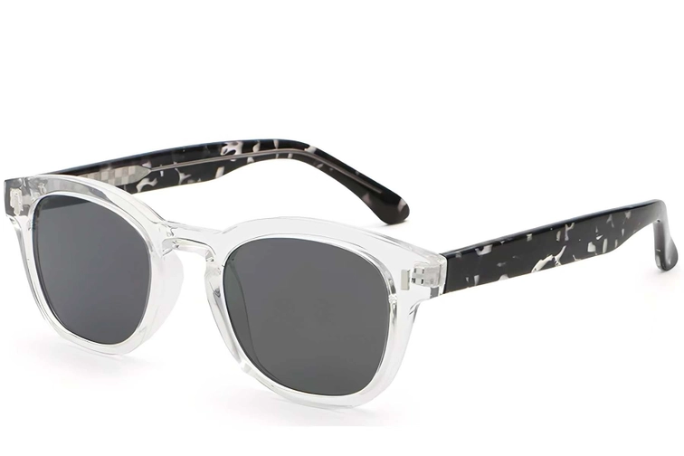 Oval Transparent Plastic Sunglasses #BS2503-0328
