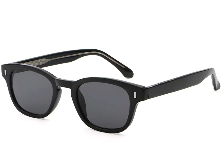 Oval Black Plastic Sunglasses #BS2503-0329