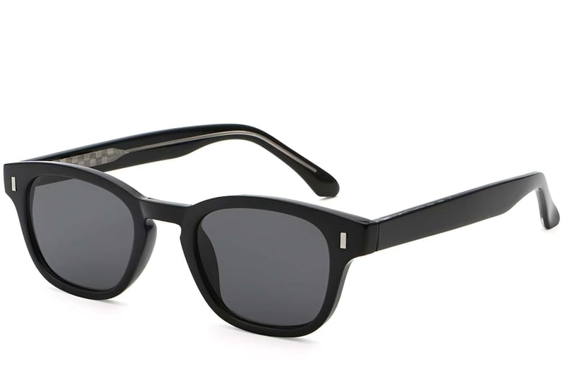 Oval Black Plastic Sunglasses #BS2503-0329