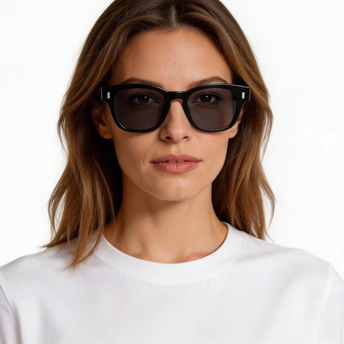 Oval Black Plastic Sunglasses #BS2503-0329