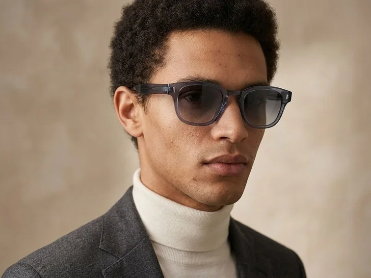 Gafas de sol ovaladas de plástico azul n.° BS2503-0331
