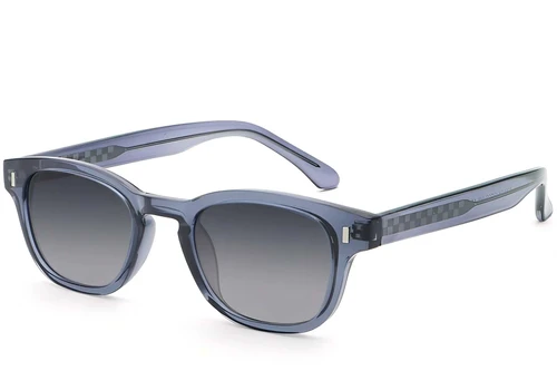 Oval Blue Plastic Sunglasses #BS2503-0331
