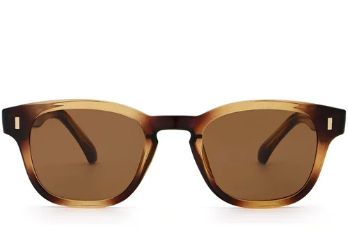 Lunettes de soleil ovales en plastique écaille de tortue #BS2503-0332