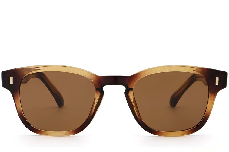 Gafas de sol ovaladas de plástico con diseño de carey n.° BS2503-0332